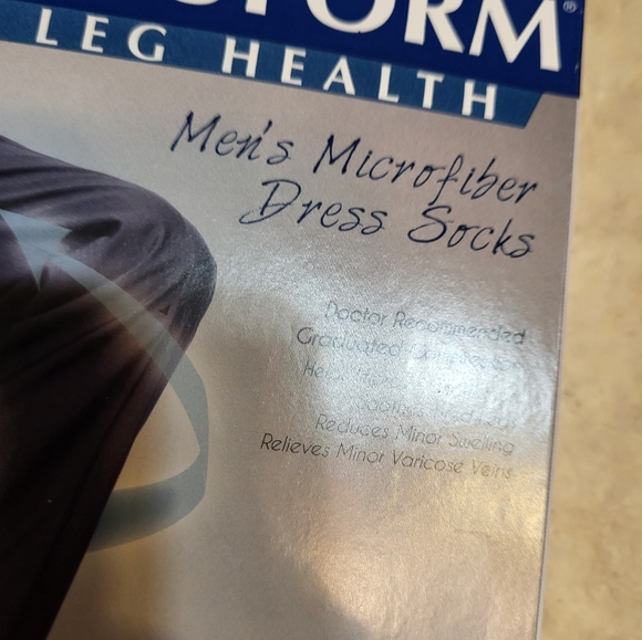 Men's Microfiber Dress Socks with moderate graduated compression Large Black - Picture 2 of 14